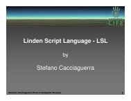 Linden Script Language - LSL Stefano Cacciaguerra