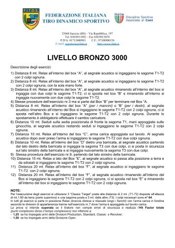 Livello bronzo 3000 PISTOLA - Fitds