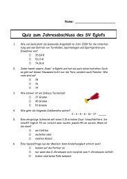 Quiz zum Jahresabschluss des SV Eglofs - beim SV Eglofs