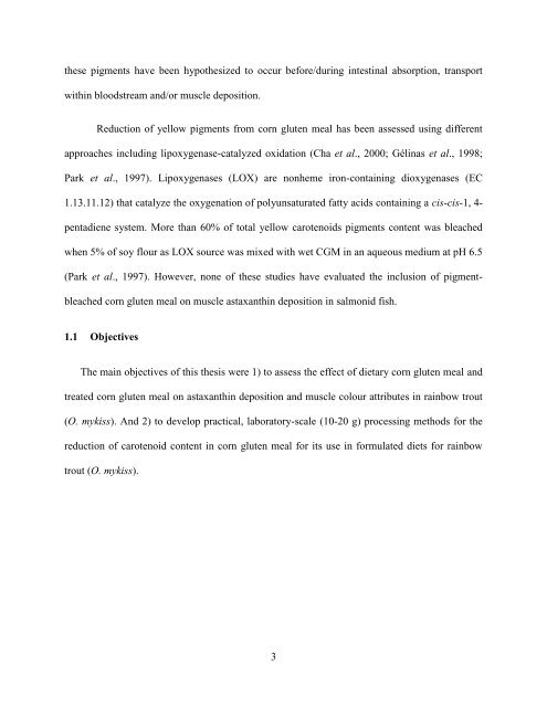 Pigment Reduction in Corn Gluten Meal and Its Effects on Muscle ...