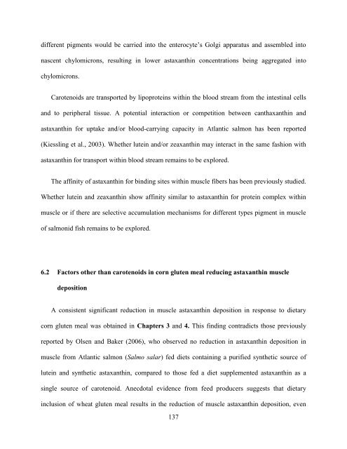 Pigment Reduction in Corn Gluten Meal and Its Effects on Muscle ...