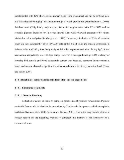 Pigment Reduction in Corn Gluten Meal and Its Effects on Muscle ...