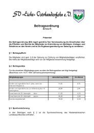 Beitragsordnung - Sportverein SV Eiche Ostrhauderfehn