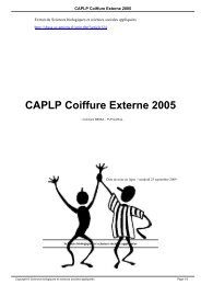 CAPLP Coiffure Externe 2005 - Sciences biologiques et sciences ...