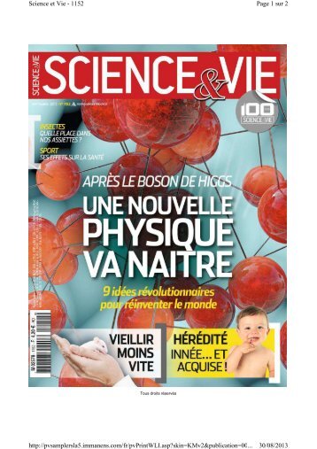 Page 1 sur 2 Science et Vie - 1152 30/08/2013 http://pvsamplersla5 ...