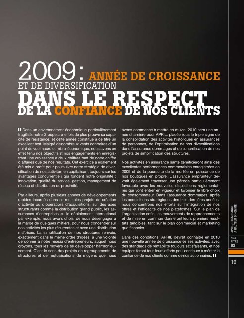 Lire le rapport d'activité 2009 - April