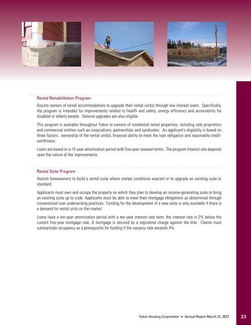 2011-12 Annual Report - Yukon Housing Corporation