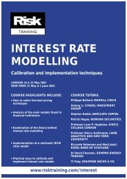 INTEREST RATE MODELLING - Risk Waters Group