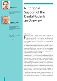 Nutritional Support of the Dental Patient: an Overview