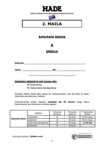 2.maila A eredua 2008 2 - HABE