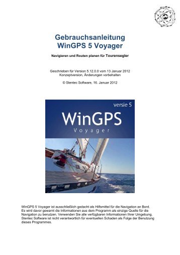 Gebrauchsanleitung WinGPS 5 Voyager - Stentec