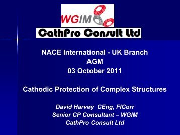 Cathodic Protection of Complex Structures David Harvey - Nacegb.org