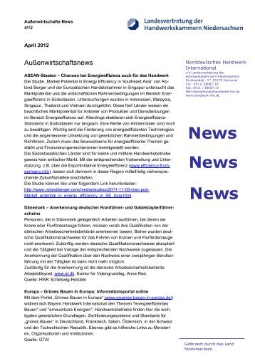 News News News - Landesvertretung der Handwerkskammern ...