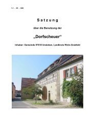 Dorfscheuer Benutzungssatzung