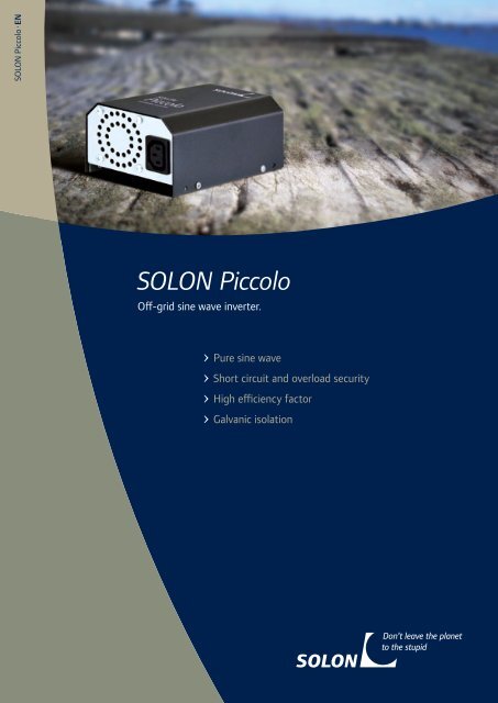 Solon DC-AC Inverter Piccolo 150w/12v &amp; 250w/24v