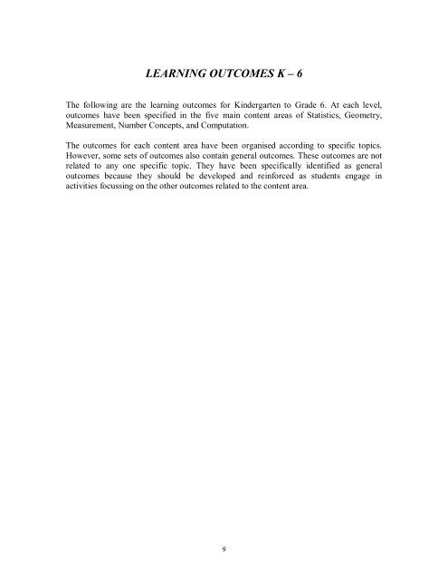 LEARNING OUTCOMES K – 6 - WordPress.com - VincyClassroom