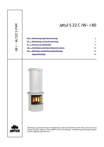 JÃ¸tul S 22 C /W- I 80 - JÃ¸tul stoves and fireplaces