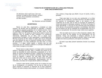 Siete Ensayos de InterpretaciÃ³n de la Realidad Peruana