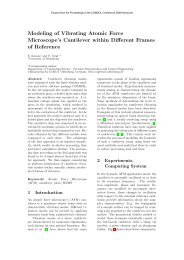 Modeling of Vibrating Atomic Force Microscope's ... - COMSOL.com