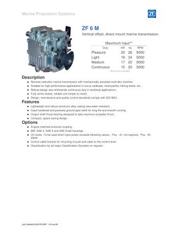 View ZF 6 M Product Brochure