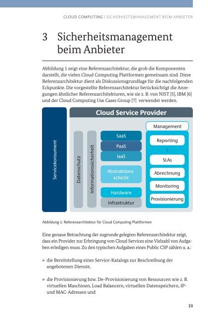 Sicherheitsempfehlung für Cloud Computing Anbieter