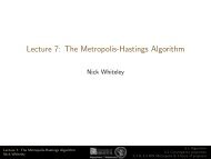 Lecture 7: The Metropolis-Hastings Algorithm