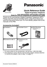 Panasonic KX-DT343 and KX-DT346 - Atcom