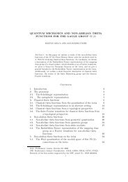 QUANTUM MECHANICS AND NON-ABELIAN THETA FUNCTIONS ...