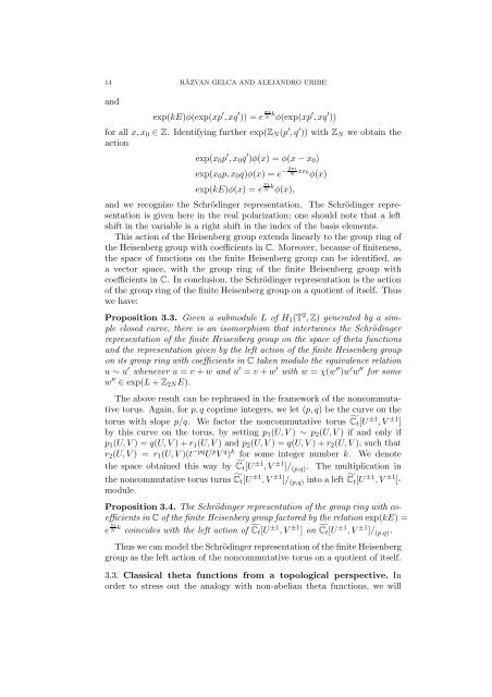 QUANTUM MECHANICS AND NON-ABELIAN THETA FUNCTIONS ...