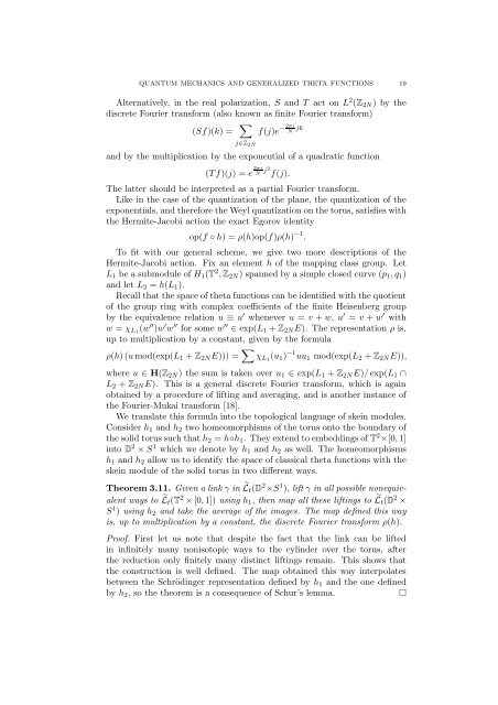 QUANTUM MECHANICS AND NON-ABELIAN THETA FUNCTIONS ...