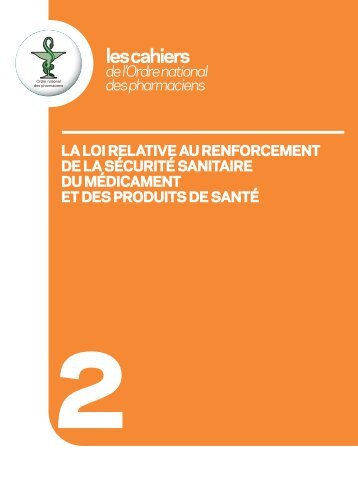 les cahiers - Ordre National des Pharmaciens