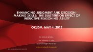 ENHANCING JUDGMENT AND DECISION- MAKING SKILLS: THE ...