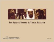 THE QUETTA SHURA: A TRIBAL ANALYSIS - Tribal Analysis Center