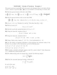 MATH 2650 Calculus of Variations Examples 1 The practice ...