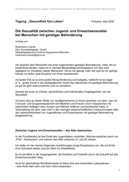 Beitrag Frau Czarski (pdf - 68.9 KB) - Gesundheitfuersleben.de