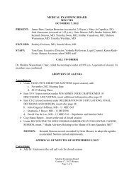 MEDICAL EXAMINING BOARD MINUTES OCTOBER 17, 2012 ...