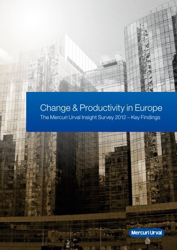 MU Insight Survey 2012 Change and Productivity