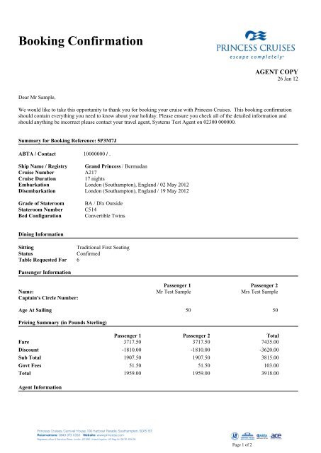 travel booking confirmation deutsch