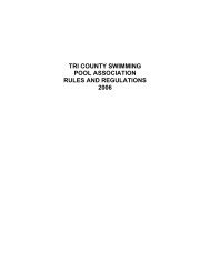 tri county swimming pool association rules and regulations 2006