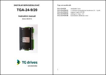 HW manuÃ¡l - TG Drives