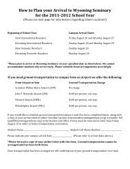 Sem Travel Forms 2011-2012 - Wyoming Seminary