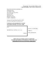 Appendix to the Objection of FGIC - ResCap RMBS Settlement