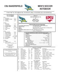 SMU Men's Soccer Notebook - Cal State Bakersfield Athletics