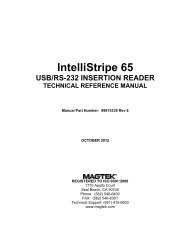 IntelliStripe 65, USB/RS-232 Insertion Reader, Tech Ref ... - MagTek