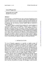 Lexical Pragmatics - Journal of Semantics