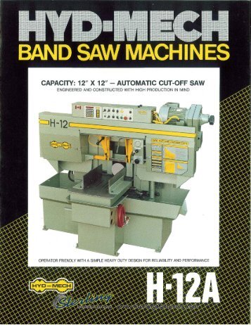 Hyd Mech Bandsaw H-12A Brochure - Sterling Machinery