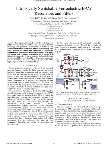 Intrinsically Switchable Ferroelectric BAW Resonators and Filters