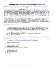 Sample Preparation Guidelines for Protein Identification