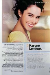 ACTRICE / Karyne Lemieux / Chronique mondaine Clin d'oeil 01-06 ...