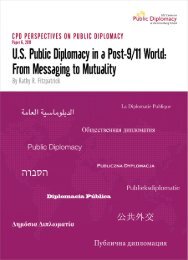 u.s. public diplomacy in a post-9/11 world: from messaging to mutuality